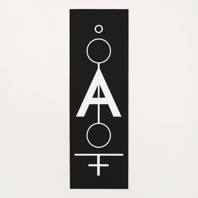 Tapis De Yoga Dessin géométrique monogrammé. (Devant)