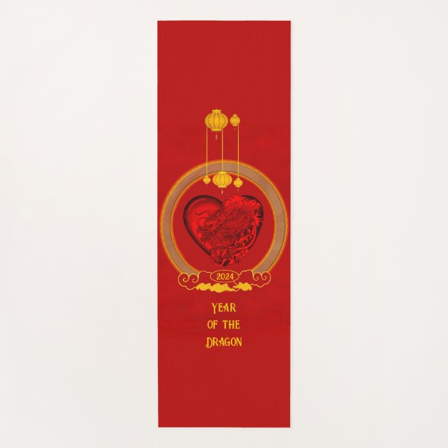 Tapis De Yoga Dragon Heart, Année du Dragon (Devant)