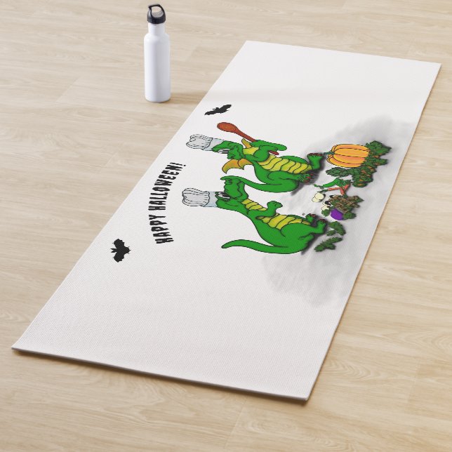 Tapis De Yoga Dragons - Joyeux Halloween ! Aujourd'hui je vais c (En situation)
