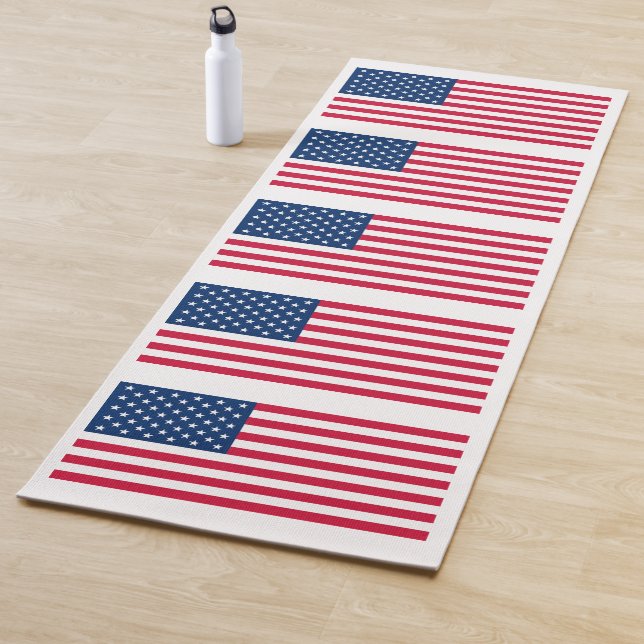 Tapis De Yoga Drapeau américain Yoga Mat (En situation)