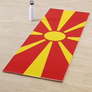 Tapis De Yoga Drapeau de Macédoine du Nord