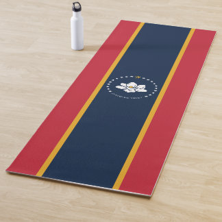Tapis De Yoga Drapeau du Mississippi - Nouveau drapeau Magnolia