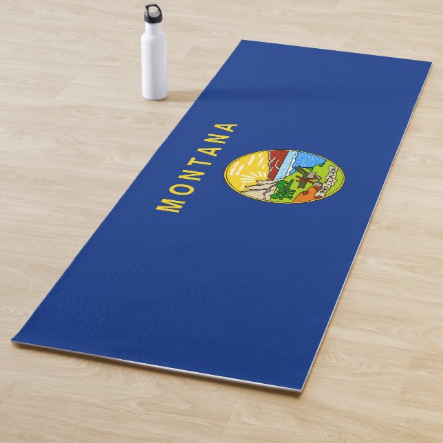 Tapis De Yoga Drapeau du Montana (État des États-Unis) (En situation)
