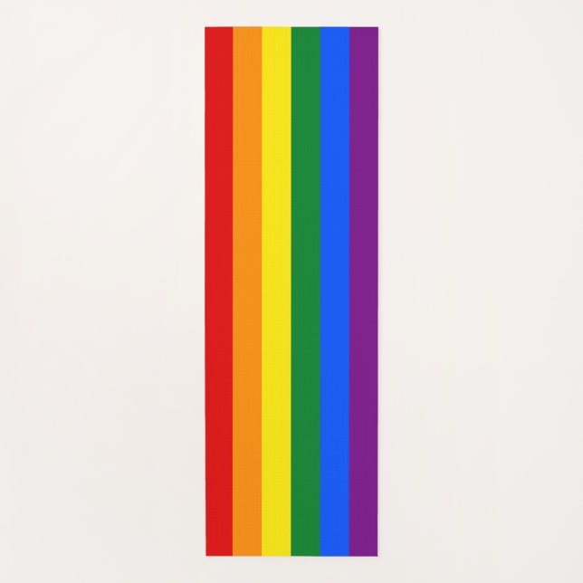 Tapis De Yoga Drapeau gay pride (Arc-en-ciel) (Devant)