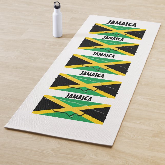 Tapis De Yoga DRAPEAU JAMAÏCAIN Personnalisé (En situation)