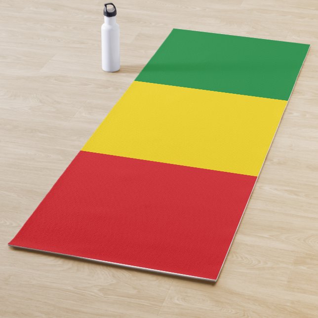 Tapis De Yoga Drapeau rastafarien Rasta Ethiopie (En situation)