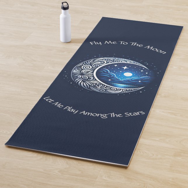 Tapis De Yoga Dreamy Crescent Moon (En situation)