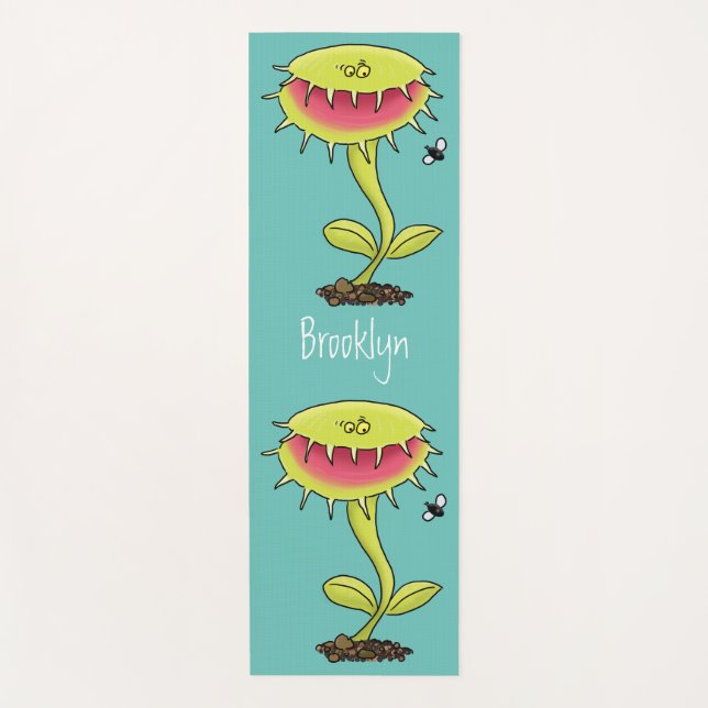 Tapis De Yoga Drôle carnivore Vénus piège à mouches plante dessi (Devant)