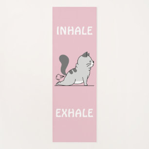 Tapis De Yoga drôle de fart inhale exhale rose