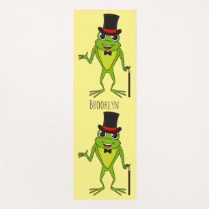 Tapis De Yoga Drôle grenouille avec chapeau dessus dessin animé