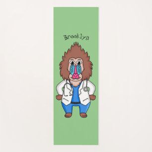Tapis De Yoga Drôle manuel dessin d'un médecin