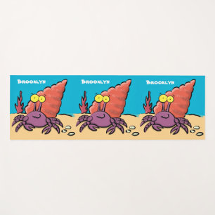 Tapis De Yoga Drôle mignon caricature pourpre crabe ermite