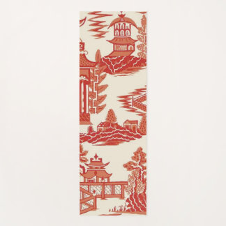 Tapis De Yoga Dynastie Ming Jardin de thé Pagode Rouge