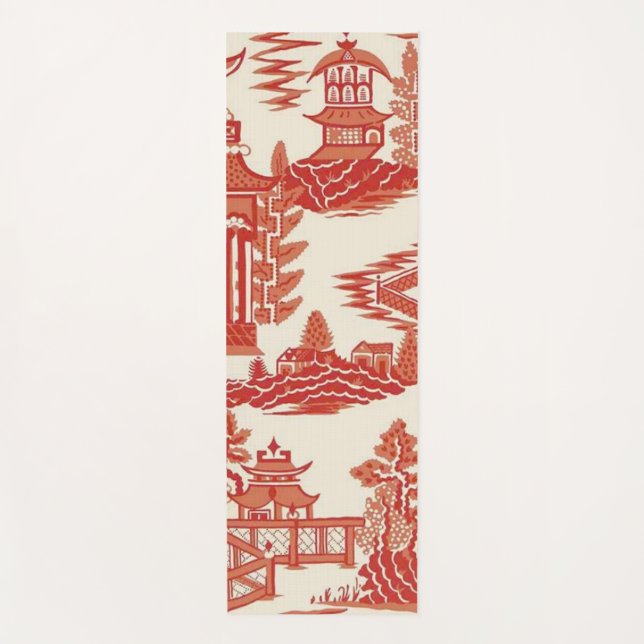 Tapis De Yoga Dynastie Ming Jardin de thé Pagode Rouge (Devant)