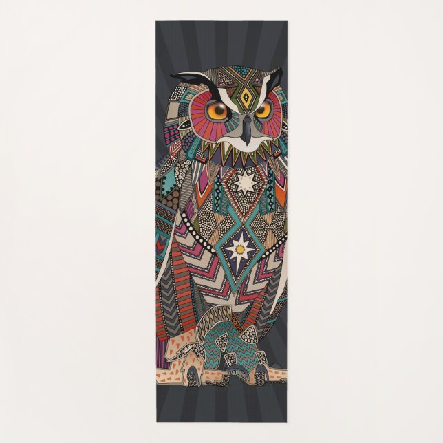 Tapis De Yoga eagle owl dark (Devant)