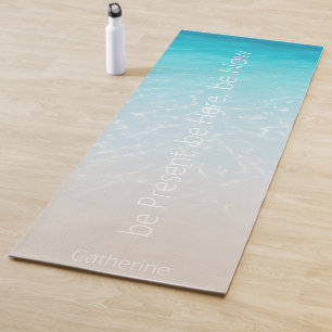 Tapis De Yoga Eau de sable de mer personnalisée