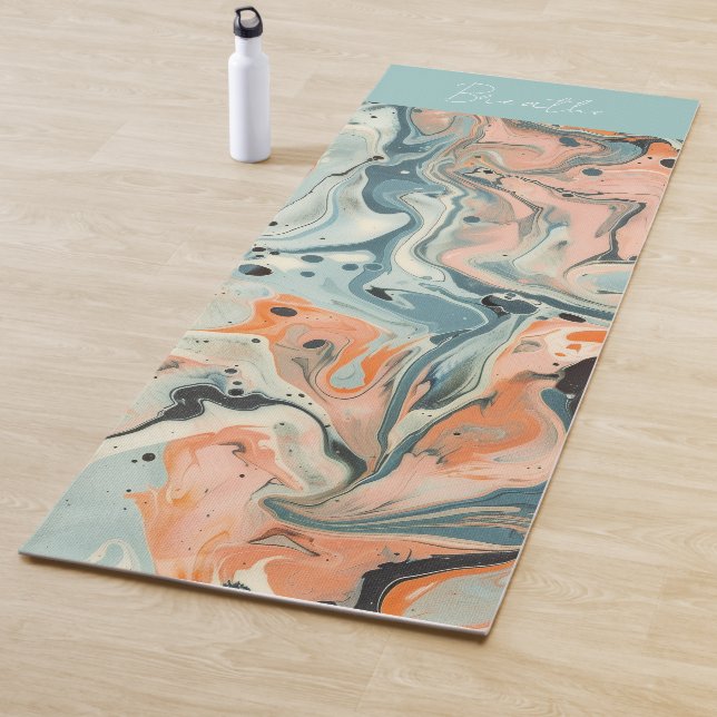Tapis De Yoga Ebru Abstrait (En situation)