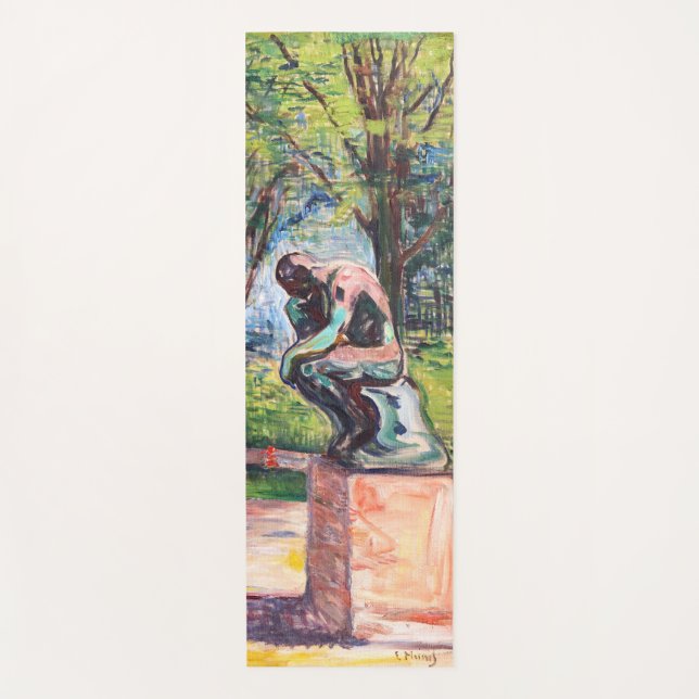 Tapis De Yoga Edvard Munch - Le penseur de Rodin (Devant)