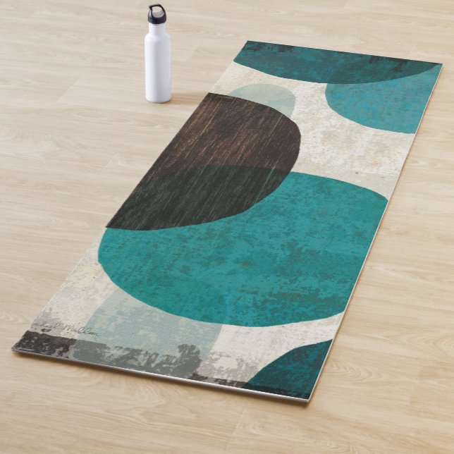 Tapis De Yoga Égouttements bleus (En situation)