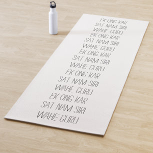 Tapis De Yoga Ek Ong Kar Mantra Yoga Mat (type noir)