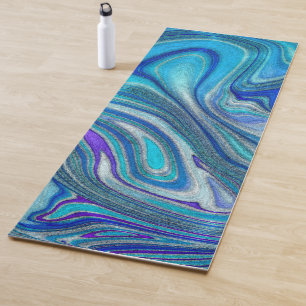 Tapis De Yoga Elégant Aquamarine Paua Rainbow Shell inspiré