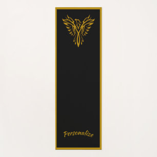 Tapis De Yoga Elégant Black Gold Phoenix Rising Zen Yoga Namaste