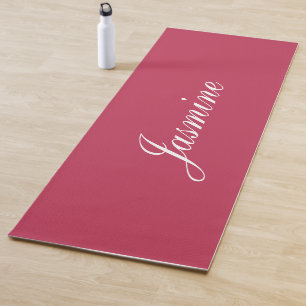 Tapis De Yoga Élégant Cherry Magenta Nom personnalisé Yoga Mat