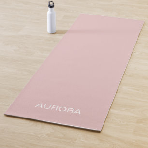 Tapis De Yoga Elégant Dusty Blush Nom personnalisé Yoga Mat