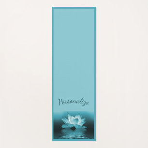 Tapis De Yoga Élégant Lotus Bleu Fleur Zen Yoga Namaste