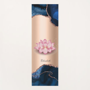 Tapis De Yoga Élégant Lotus Marbre Agate Yoga