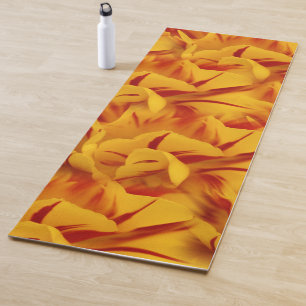 Tapis De Yoga Élégant Monsella Tulip en or rouge à deux tons