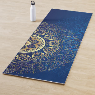 Tapis De Yoga Elégant Motif de mandala bleu Yoga Mat !