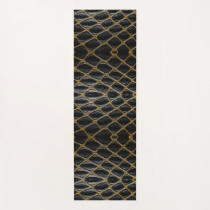 Tapis De Yoga Elégant Motif de peau Anaconda - Tissu monochrome