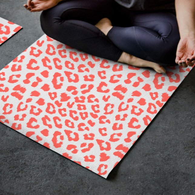 Tapis De Yoga Empreinte de léopard de corail (Créateur téléchargé)