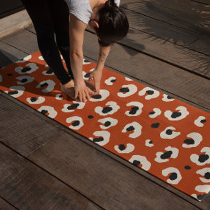 Tapis De Yoga Empreinte de léopard rouge gras dynamique
