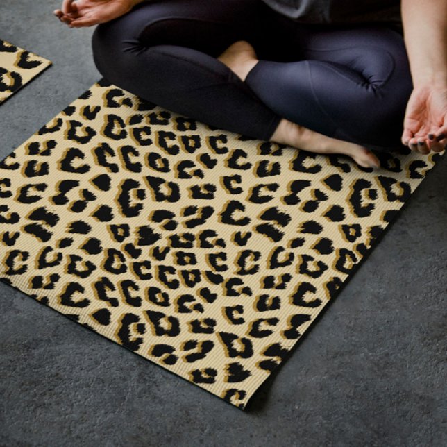 Tapis De Yoga Empreinte de léopard Tan (Créateur téléchargé)