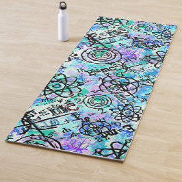 Tapis De Yoga Équations de physique Geek bleu