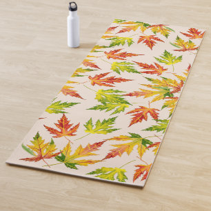 Tapis De Yoga Érable d'argent sur une boîte de Yoga