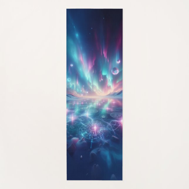 Tapis De Yoga Ethereal Ice Crystal Fantasy Design | Unique (Devant)