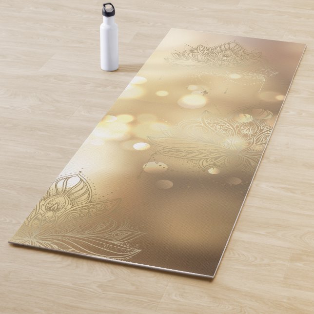 Tapis De Yoga Étincelle dorée Mandala (En situation)