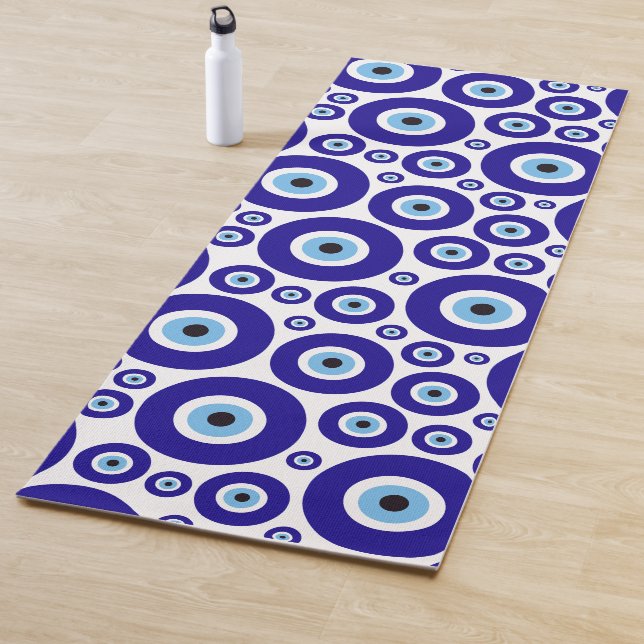 Tapis De Yoga Evil Eye Pattern, Greek Eye, Turkish Eye, Nazar (En situation)