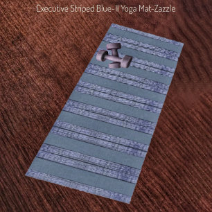 Tapis De Yoga Executive Striped-Blue-II