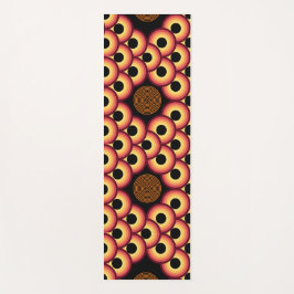 Tapis De Yoga Exercice Abstrait orange noir et jaune