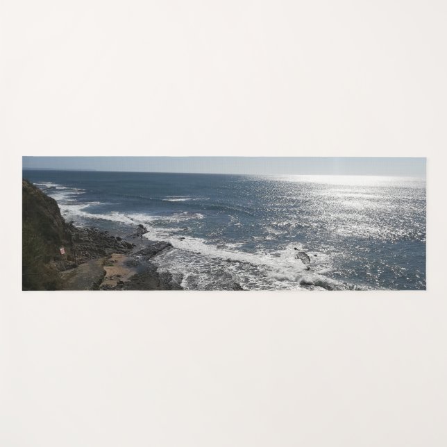 Tapis De Yoga Exercice Portugais Ocean Beach Waves (Devant (Horizontal))