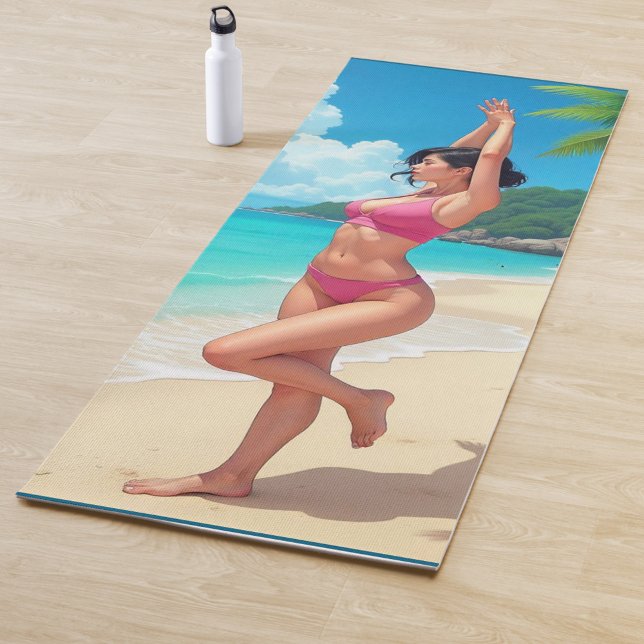 Tapis De Yoga Exercice sur la plage (Created out of a desire to sustainably bring the beauty of art yoga mat!)