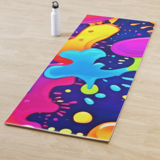 Tapis De Yoga Explosion d'art de couleur vive