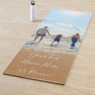Tapis De Yoga Famille - Photo personnalisée et texte - Votre pro