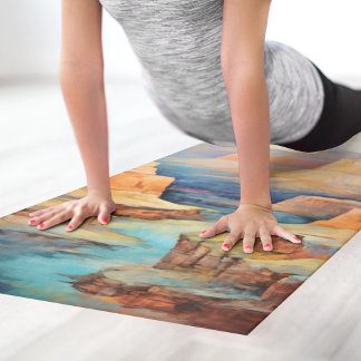 Tapis De Yoga Fantaisie du Grand Canyon aquarelle