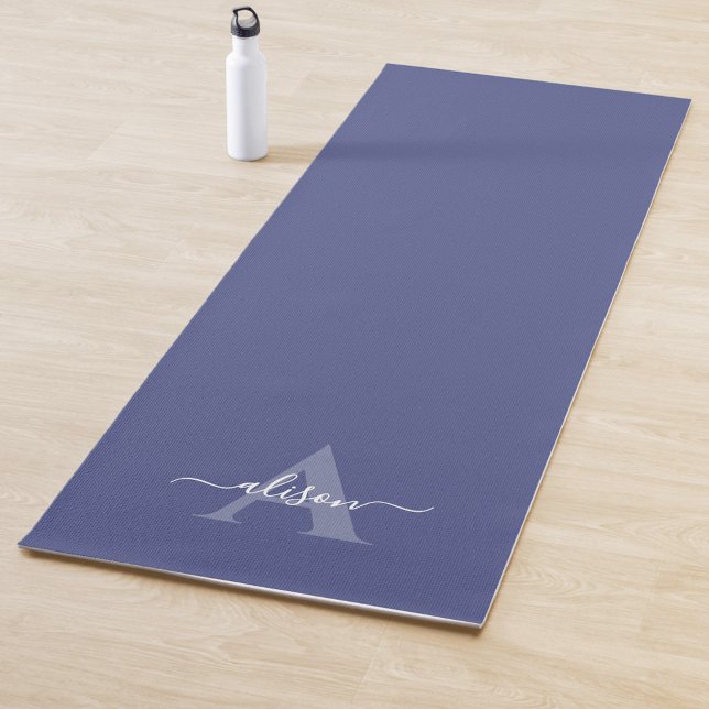 Tapis De Yoga Feminine Monogram Script Calligraphy (Créateur téléchargé)
