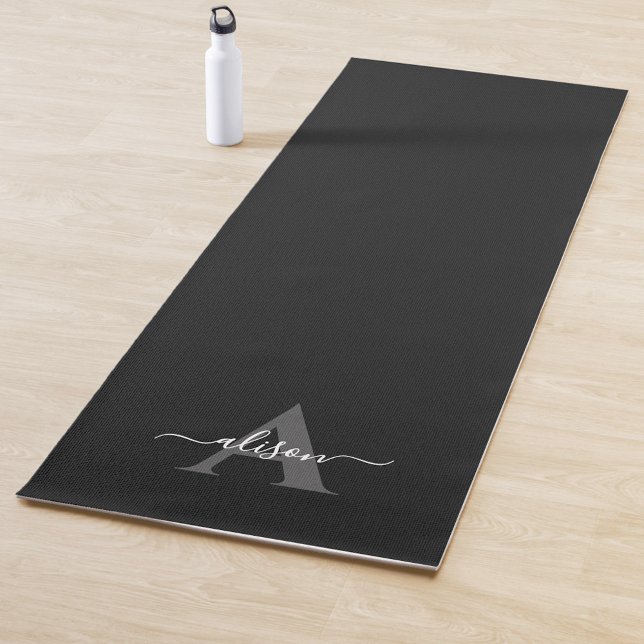 Tapis De Yoga Feminine Monogram Script Calligraphy (Créateur téléchargé)